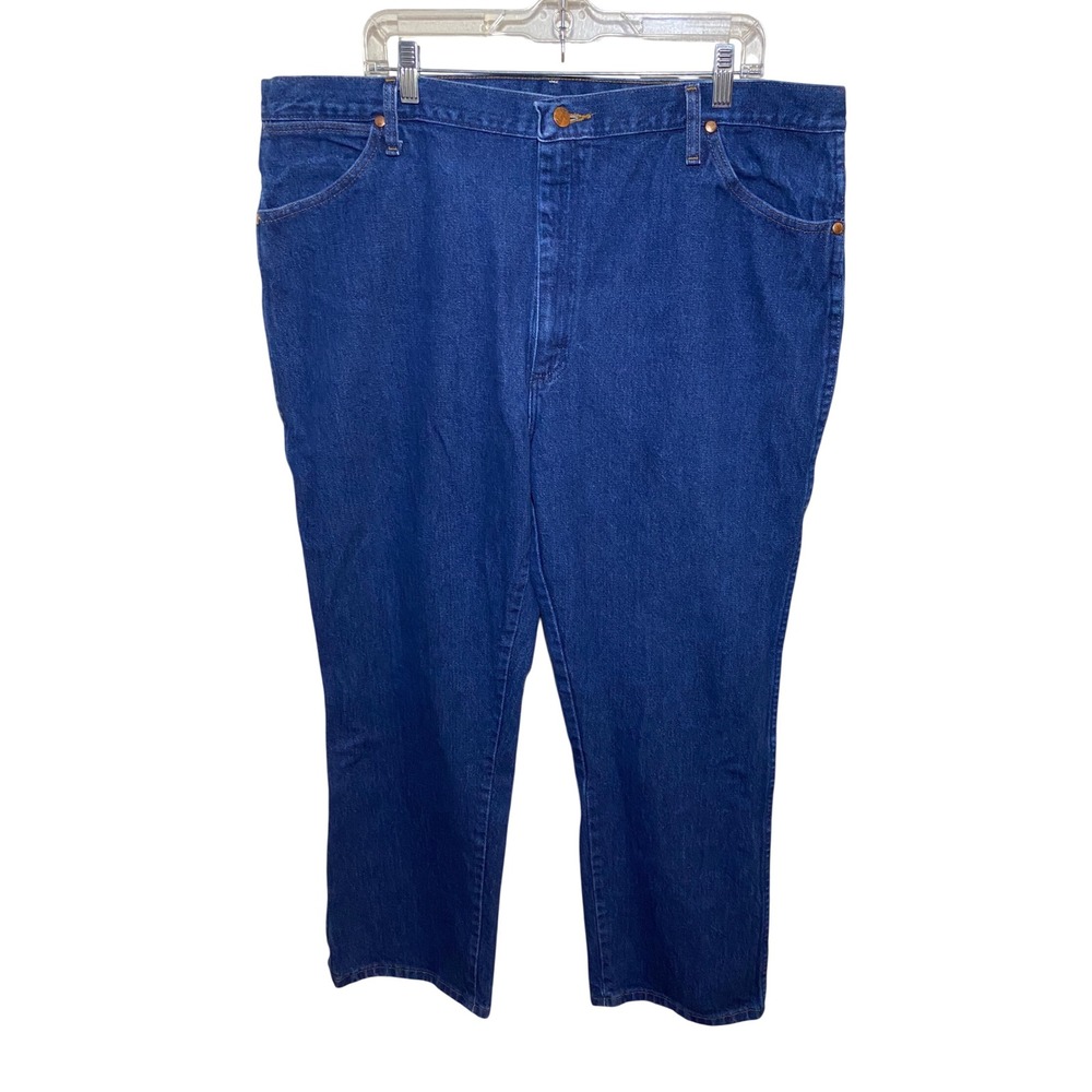Wrangler Cowboy Cut Slim Fit Jeans Mens 42x30 Dark Wash Blue Denim 936PWD
